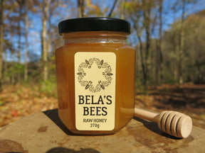 Jar of Bela's Bees Honey